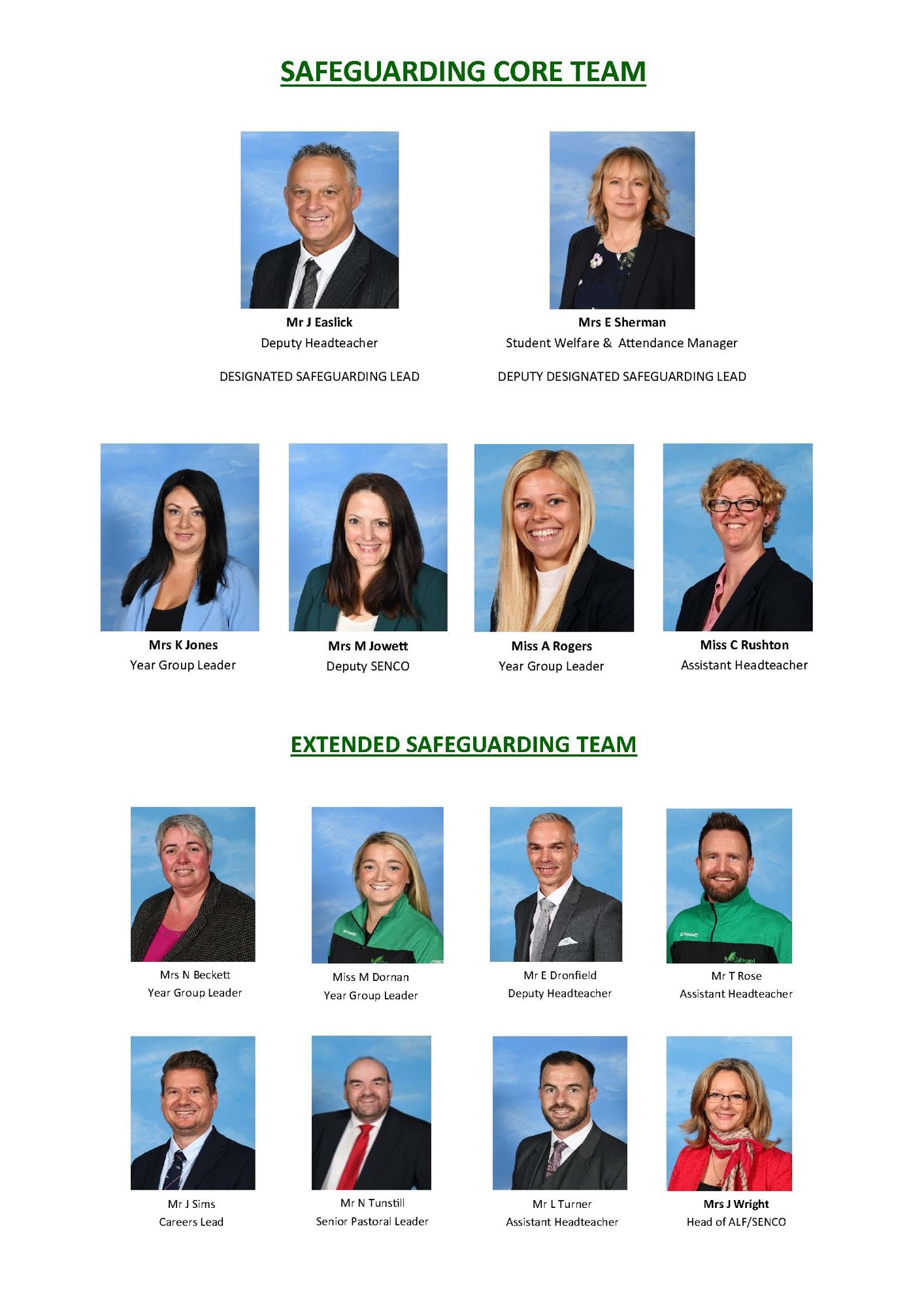 Safeguarding Team 2025 2026 A4 version